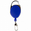Держатель-рулетка для бейджей, 70 см, 2 карабина, синий, в блистере, BRAUBERG, 238239