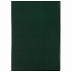 Книга учета 96 л., клетка, твердая, бумвинил, офсет, наклейка, А4 (200х290 мм), BRAUBERG, зеленая, 130280