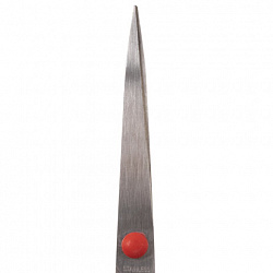Ножницы STAFF EVERYDAY, 170 мм, бюджет, резиновые вставки, черно-красные, ПВХ чехол, 237498