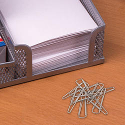 Скрепки ОФИСМАГ, 25 мм, никелированные, треугольные, 100 шт., в картонной коробке, 270441