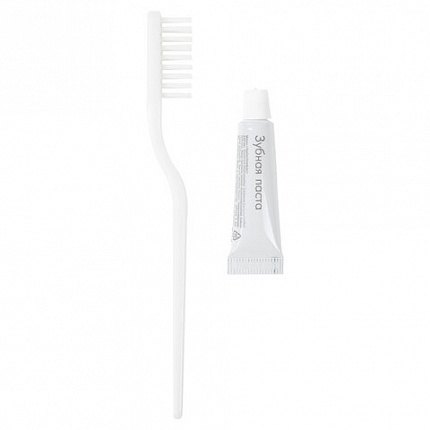 Зубной набор КОМПЛЕКТ 200 шт., HOTEL (зубная щётка + зубная паста 5 г), картон, 2000120
