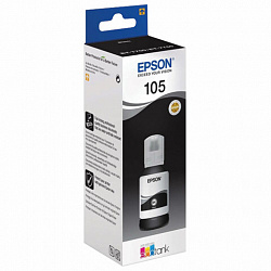 Чернила EPSON 105 (C13T00Q140) для СНПЧ L7160/L7180, черные пигментные, ОРИГИНАЛЬНЫЕ