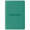 Обложка для паспорта, мягкий полиуретан, "PASSPORT", цвет "тиффани", STAFF, 238404