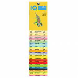 Бумага цветная IQ color, А4, 80 г/м2, 250 л., (5 цветов x 50 листов), микс интенсив, RB02