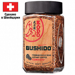 Кофе молотый в растворимом BUSHIDO "Kodo" 95 г, стеклянная банка, сублимированный, ШВЕЙЦАРИЯ, BU09509001