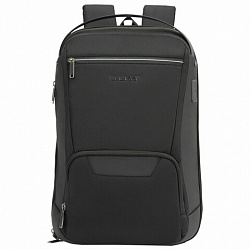 Рюкзак HEIKKI HIGH TECH (ХЕЙКИ) с отделением для ноутбука, USB-порт, черный, 46x30x10 см, 272588