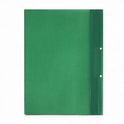 Скоросшиватель пластиковый с перфорацией STAFF, А4, 100/120 мкм, зеленый, 271717