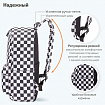 Рюкзак BRAUBERG POSITIVE универсальный, карман-антивор, "Black and White", 42х28х14 см, 270777