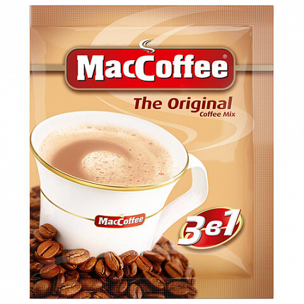 Кофе растворимый порционный MacCoffee "3 в 1 Оригинал", КОМПЛЕКТ 50 пакетиков по 20 г, 100101