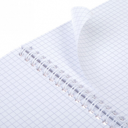 Тетрадь А5 96л. HATBER гребень, клетка, Soft-touch ламинация, SoloMatte_Арктический б, 96Т5лВ1гр