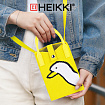 Сумочка-органайзер повседневная HEIKKI KNIT (ХЕЙКИ) кросс боди, вязаная, 17х12х5 см, "Желтый гусь", 273791