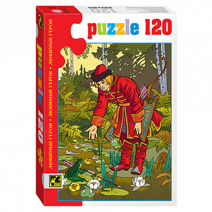 Пазл картонный 120 элементов, Любимые герои, АССОРТИ, поле 23х16,5 см, STEP PUZZLE