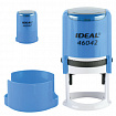Оснастка для печатей оттиск D=42 мм, синий, TRODAT IDEAL 46042 P2, корпус синий, с крышкой, подушка, 125310