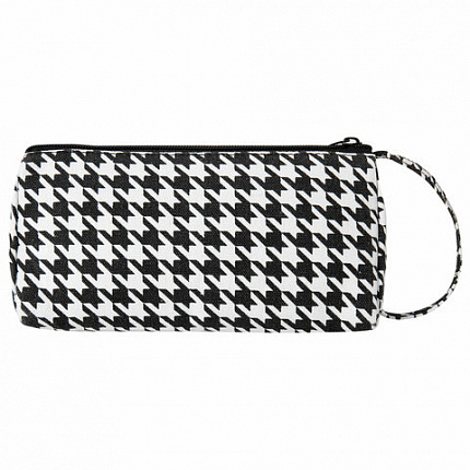 Пенал-косметичка BRAUBERG с ручкой, 1 откидная планка, полиэстер, 22x10х8 см, "Гусиная лапка", 271560