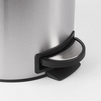 Ведро-контейнер для мусора (урна) с педалью LAIMA "Modern", 12 л, матовое, нержавеющая сталь, со съемным внутренним ведром, 232264