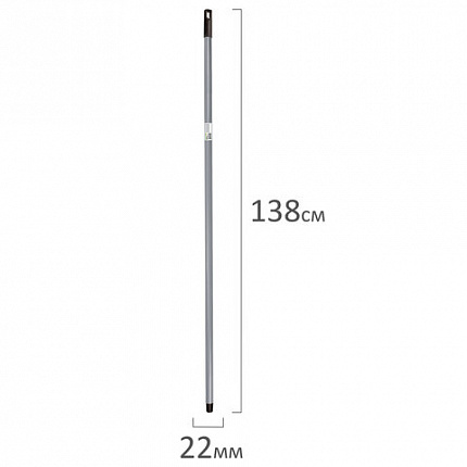 Черенок рукоятка для инвентаря 138 см, еврорезьба, металлопластик 0,35 мм, серый, BOOMHOUSE (БУМХАУС) XL, 702233