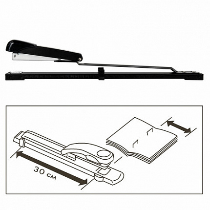 Степлер брошюровочный №24/6, 26/6 STAFF "Manager", до 25 листов, черный, 272753