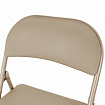 Стул складной BRABIX "Golf Plus CF-003 Комфорт", бежевый каркас, кожзам бежевый, 531567