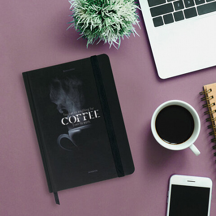 Блокнот с резинкой в клетку 96 л., А5 145х203 мм, твердая обложка, BRAUBERG, "Shadows", 116325