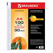 Папки-файлы перфорированные, А4, BRAUBERG "STANDARD", комплект 100 шт., матовые, 30 мкм, 221991
