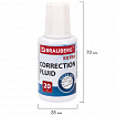 Корректирующая жидкость BRAUBERG EXTRA быстросохнущая, 20 мл, с кисточкой, 229397