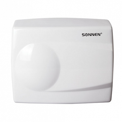 Сушилка для рук SONNEN HD-298, 1500 Вт, металлический корпус, антивандальная, белая, 604193