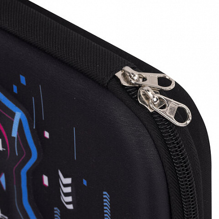 Пенал ЮНЛАНДИЯ большой, 1 отделение, 1 откидная планка, карман, полиэстер/EVA, 22х15х5 см, "Lucky gamer", 273196