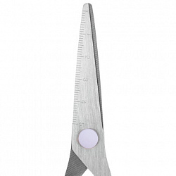 Ножницы BRAUBERG KIDS 130 мм, ручки лавандовые, закругленные лезвия с линейкой, 274061