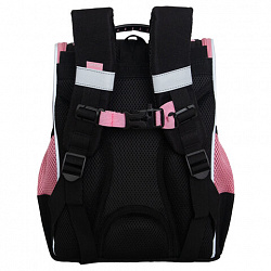 Ранец GRIZZLY анатомическая спинка, с мешком для обуви, для девочек, "SPARKLING EYES", 33х25х13 см, RAm-584-4/1