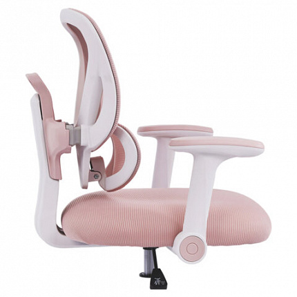 Кресло детское с подставкой для ног BRABIX KIDS "MG-220", сетка/ткань TW, розовое, 533314