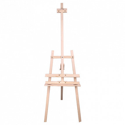 Мольберт напольный из сосны Лира с полкой, 170х55х70 см, высота холста до 107 см, BRAUBERG ART CLASSIC, 192261