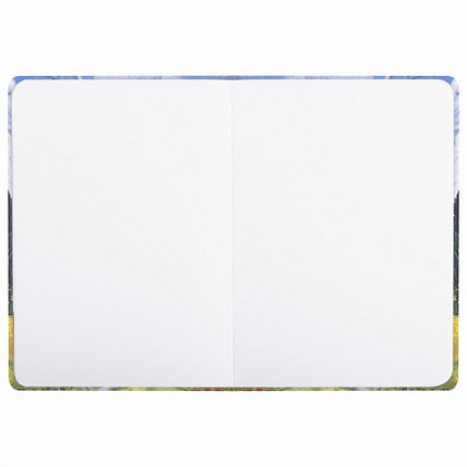 Скетчбук, белая бумага 160 г/м2, 145х203 мм, 64 л., резинка, твердый, BRAUBERG ART CLASSIC "Ван Гог", 114590