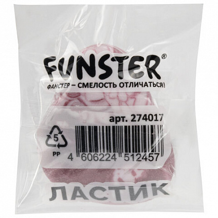 Ластик фигурный FUNSTER (ФАНСТЕР) "ПАЛЕОНТОЛОГ", цвета ассорти, пакет, 274017