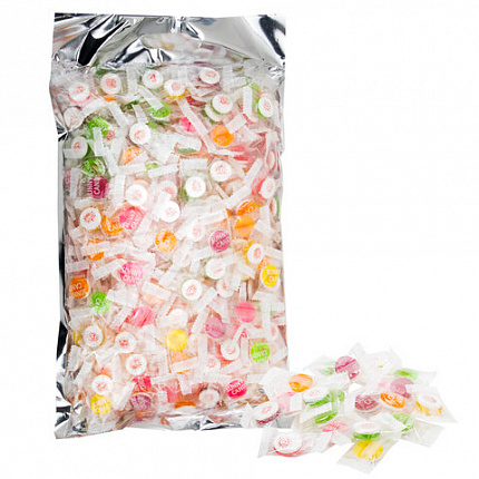 Карамель леденцовая SUNNY CANDY, микс вкусов с аскорбинкой, в индивидуальной упаковке, 1000 г