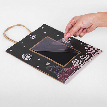 Пакет подарочный НАБОР 6 штук, 21x14x26 см, скретч-слой + стилус, "NY Kraft", ЗОЛОТАЯ СКАЗКА, 591967