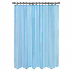 Шторка для ванной ПОЛИЭСТЕР, 180х180 см, кольца в комплекте, ГОЛУБОЙ БРИЛЛИАНТ, PRIMILA (ПРИМИЛА), 700090