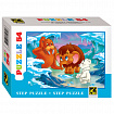 Пазл картонный 54 элемента, "Любимые герои", АССОРТИ, поле 18х13 см, STEP PUZZLE