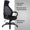 Кресло офисное BRABIX PREMIUM "Genesis EX-517", пластик черный, ткань/экокожа/сетка черная, 531574