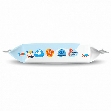 Бумага туалетная влажная детская 42 шт., БИОРАЗЛАГАЕМАЯ, смываемая, LAIMA Kids, 115223