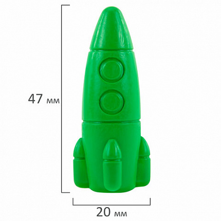 Восковые мелки фигурные BRAUBERG KIDS "РАКЕТА", НАБОР 24 цвета + НАКЛЕЙКИ В ПОДАРОК, 273083