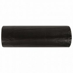Мешки для мусора 120 л, черные, в рулоне 10 шт., ПНД 18 мкм, 70х110 см, ОФИСМАГ стандарт, 601388