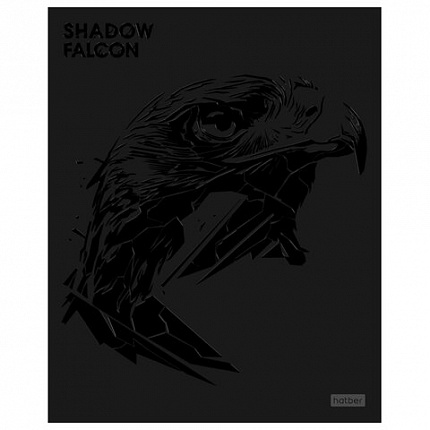 Тетрадь А5, 48 л., HATBER, скоба, клетка, матовая ламинация, 3D-лак, "Shadow" (микс в спайке), 093204, 48Т5лолВ1