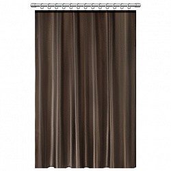 Шторка для ванной ПОЛИЭСТЕР, 180х200 см, кольца в комплекте, КОРИЧНЕВЫЙ БРИЛЛИАНТ, PRIMILA (ПРИМИЛА), 700097