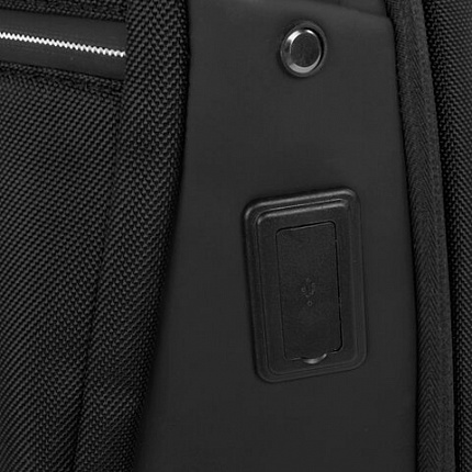 Рюкзак HEIKKI HIGH TECH (ХЕЙКИ) с отделением для ноутбука, USB-порт, черный, 46x30x10 см, 272588