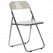 Стул складной глянцевый белый BRABIX "Style CF-015", хромированный каркас, пластик, 533249