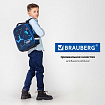 Ранец BRAUBERG PREMIUM, 2 отделения, с брелоком, "Кибер-лава", СВЕТЯЩИЙСЯ, 38х29х16 см, 272015
