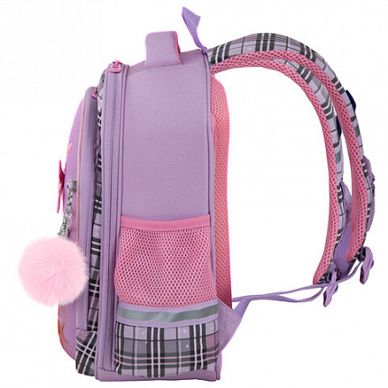 Ранец BRAUBERG STABLE, 2 отделения, с брелком, "Trendy girl", нашивка, 36х28х16 см, 274388