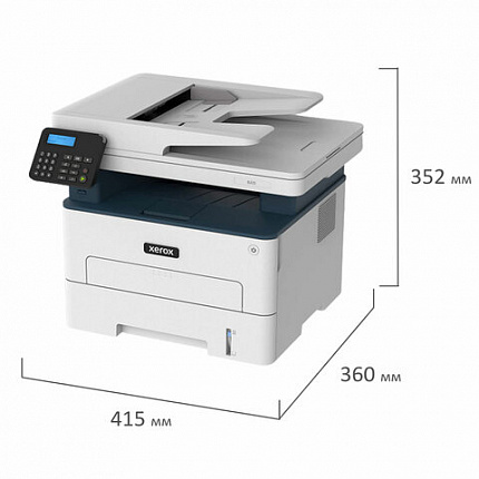 МФУ лазерное XEROX B225 "3 в 1", А4, 34 стр./мин., 30000 стр./мес, ДУПЛЕКС, АПД, Wi-Fi, сетевая карта, B225V_DNI