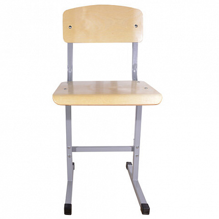 Стул ученический нерегулируемый "Умник", 380х480х800 мм, рост 6, серый каркас