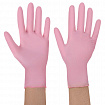 Перчатки нитриловые смотровые SFM Supersoft PINK, Германия, 100 пар (200 штук), размер 6-7, S (малый), розовые